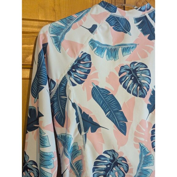 Tropical Floral Rash Guard Long Sleeve Swim Shirt Top UPF 50+ Size S - Picture 16 of 16